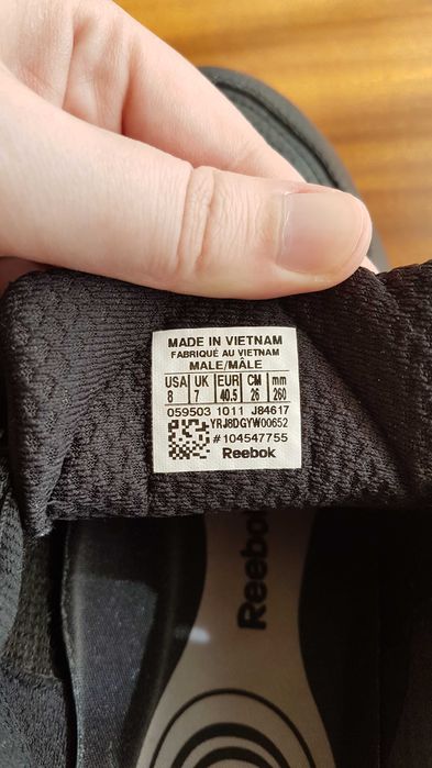 Ténis Pretos Reebok Homem
