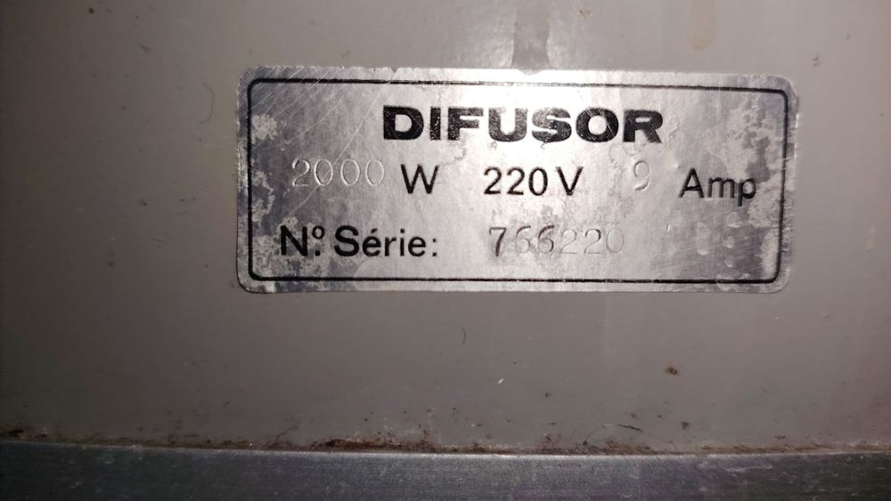 Aquecedor de radiação 2000w