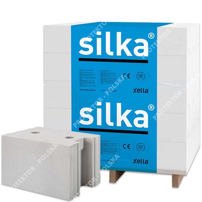 bloczek SILKA E18cm sylikat silikat pustak cegła dziurawka xella tempo