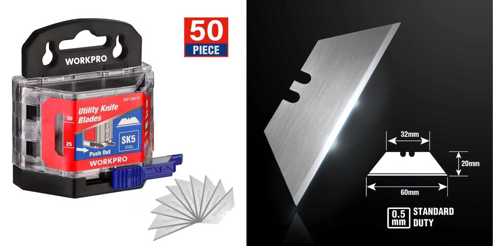 Многоцелевой монтажный складной нож Airaj, Tovia, WorkPro, лезвия