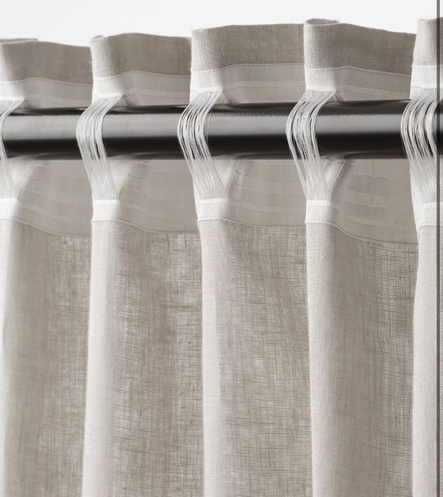 Лляні штори IKEA DYTÅG 145×300 см, 2 шт., сірі НОВІ