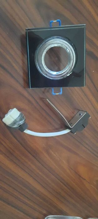 Oprawa czarna szklana sufitowa - 5 sztuk