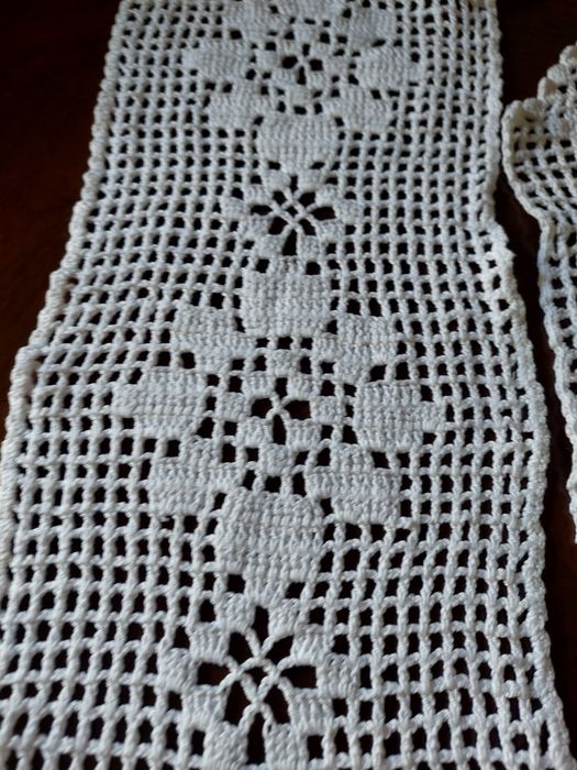 Conjunto de 3 Napperons em renda branca