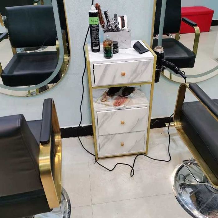 Armário de Estética e Beleza Dourado e Branco NOVO e PROFISSIONAL
