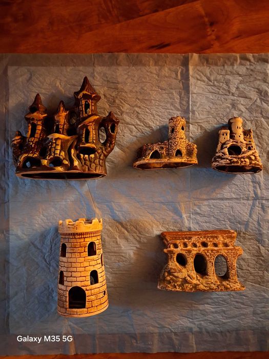 Zamki zamek wieża do akwarium dekorację