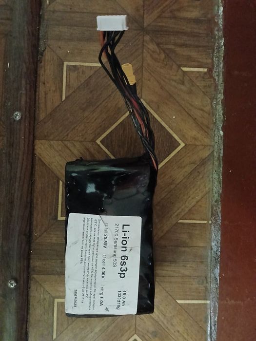 Акумулятор для FPV (ФПВ) дрону 6s3p Li-Ion Samsung 50s, 15000mAh, аккумулятори 21700.