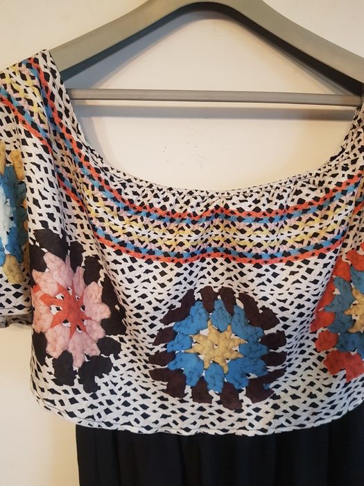 Długa sukienka plus Size dekolt hiszpanka Shein  46-48
