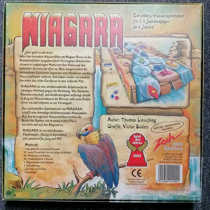 Niagara - jogo de tabuleiro vencedor do prémio Spiel des Jahres