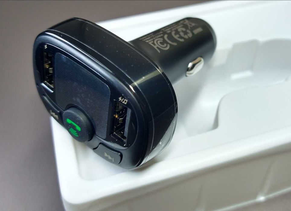 Модулятор в автомобіль фм-трансмітер Baseus блютуз mp-3