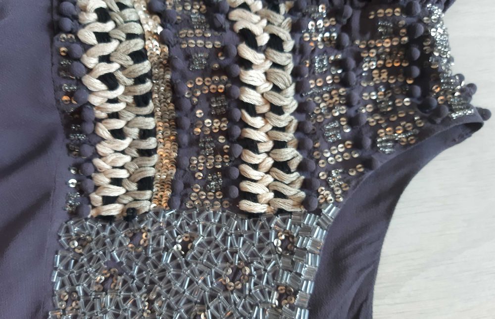 Piękna jedwabna szeroka sukienka DAY Birger&Mikkelsen, 40 uniwersalny.