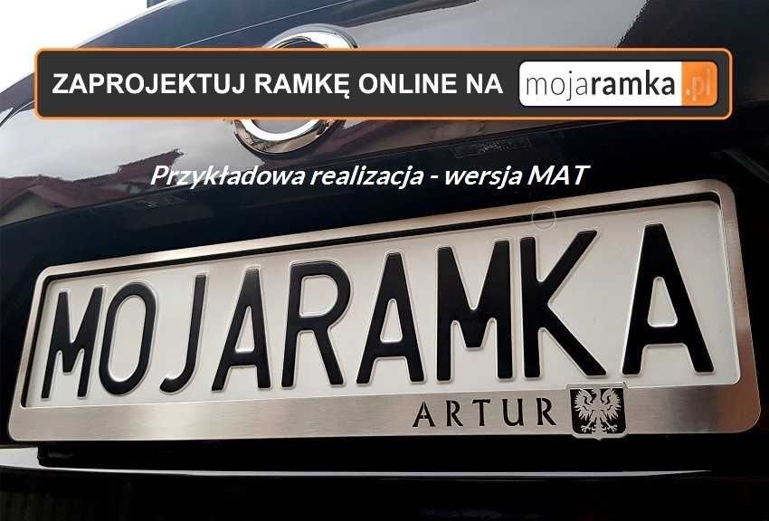 Ramka INOX do tablicy rejestracyjnej Mercedes AMG Merc do Mercedesa