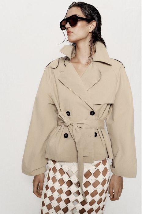 Стильний короткий тренч Zara