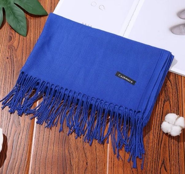 шарф жіночій, палантин, накидка, кашемір, шарф синій