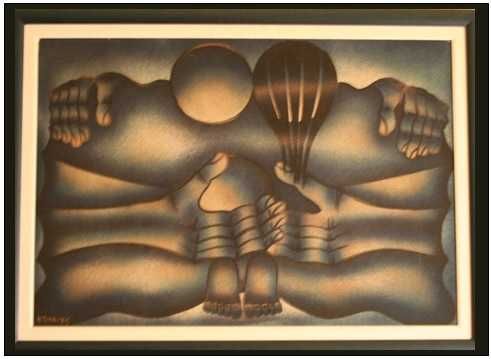 Arte de Pintores Angolanos - 3 telas de grandes dimensões