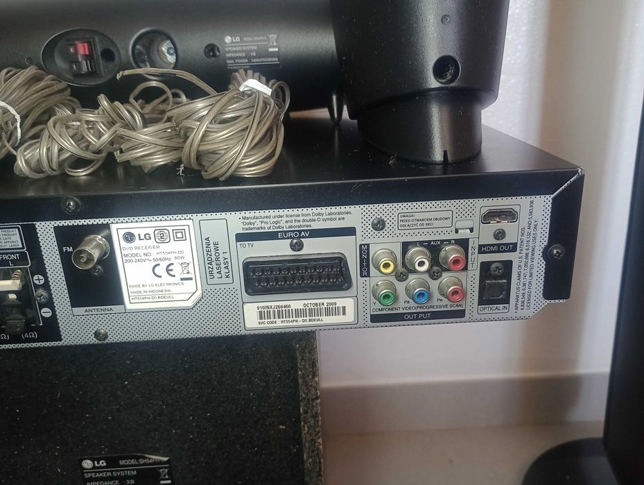 Home Cinema LG HT554 5.1 – Amplificador vendido, Colunas disponíveis!