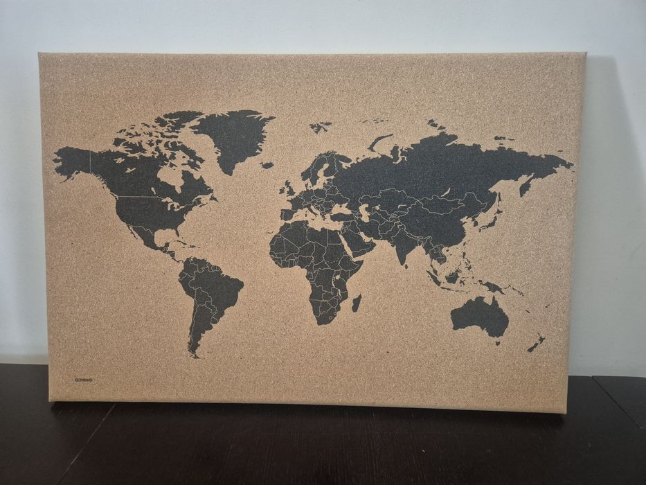 Nowa tablica korkowa - MAPA ŚWIATA