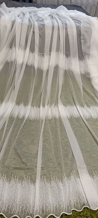 Продам тюлі нові фатин і  бамбук ( ширина 10,5м і 10м) м