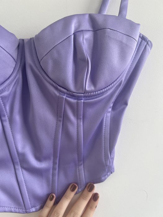 Corset lilás bershka