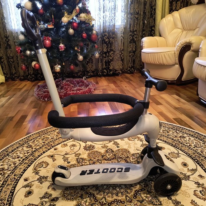 Самокат 4в1 сірий