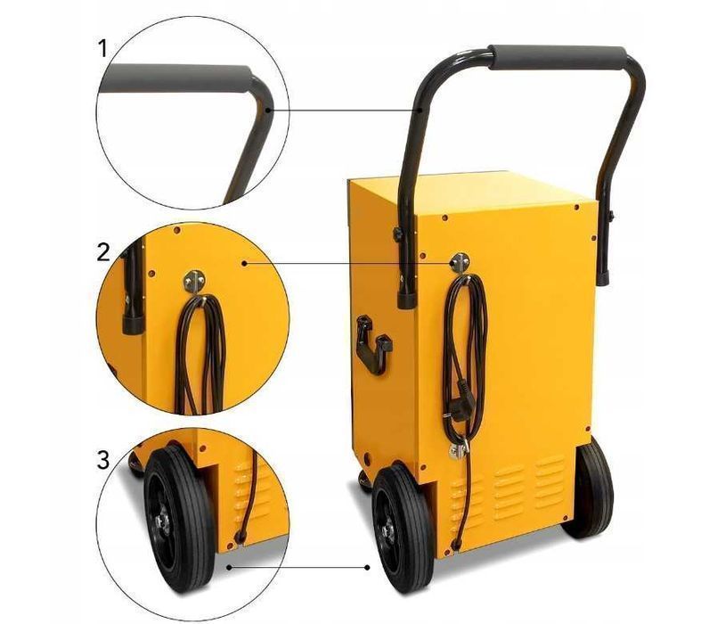 Przemysłowy OSUSZACZ Powietrza Budowlany 50l24h Na kółkach Nowy