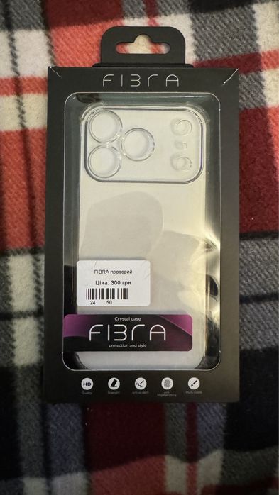 Чехол fibra crystal iphone 17 pro прозорий