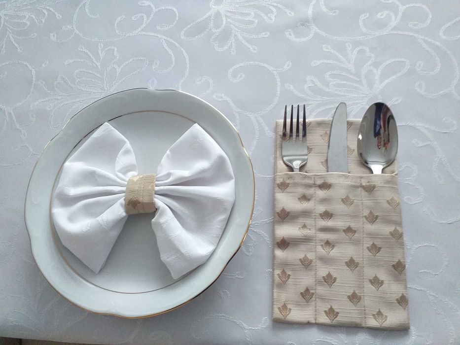 Kieszonki na sztućce dekoracje stołu