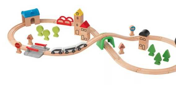 Comboio madeira Ikea e comboio madeira Parque Dino