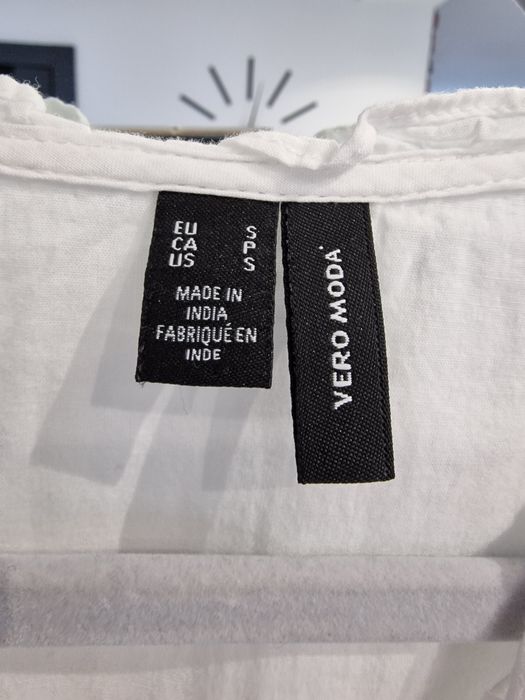 Sukienka letnia Vero Moda 36 biala koronka haft