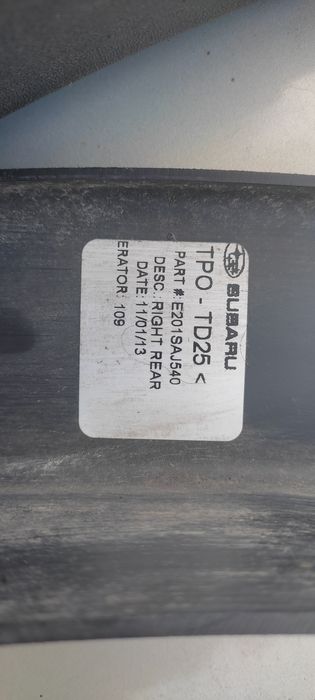 Накладки на крылья subaru outback lV