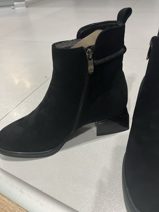 Filippo Botki skórzane z aplikacją