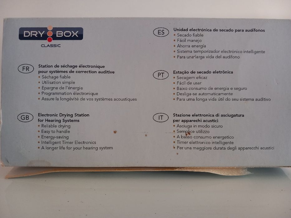Estação de secagem electrónica para aparelhos auditivos