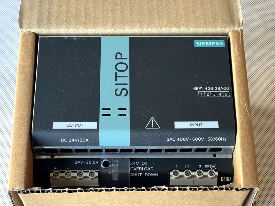 Zasilacz 24V / Siemens SITOP power 20a (20 Amper) 6EP1436-3BA00