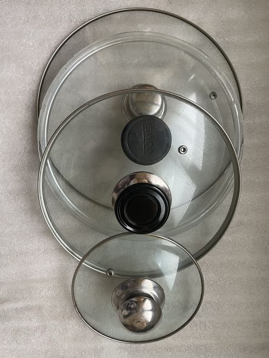 Кришки скляні на каструлю, сковорідку