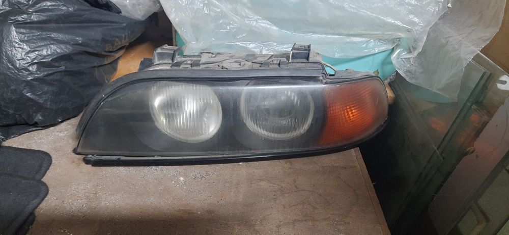 Фара левая bmw e39 дорест с линзой и ангельские глазками
