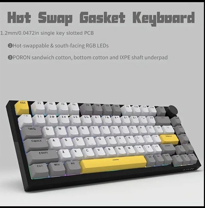 ‼️ОРИГІНАЛ‼️ Ajazz AK 820 USB Black/Yellow