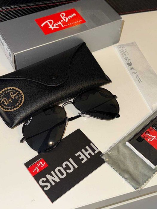 Óculos de sol Ray-Ban Aviator – Total Black Polarizado