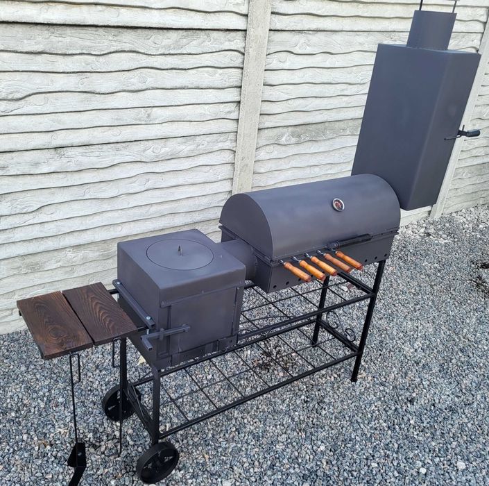 5мм! 3в1! Усиленный Мангал Стационарный Коптильня Смокер Барбекю