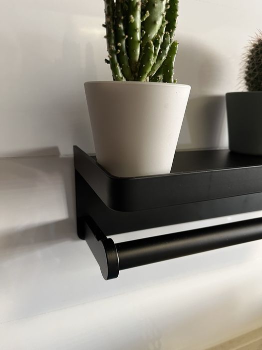 Suporte para rolo de papel de cozinha! Com prateleirazinha! metal