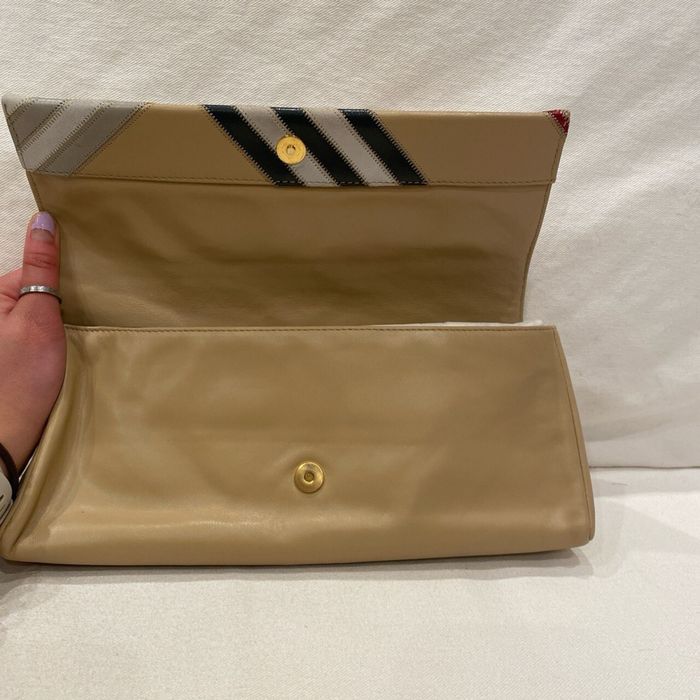Кожаный клатч сумка Burberry оригинал