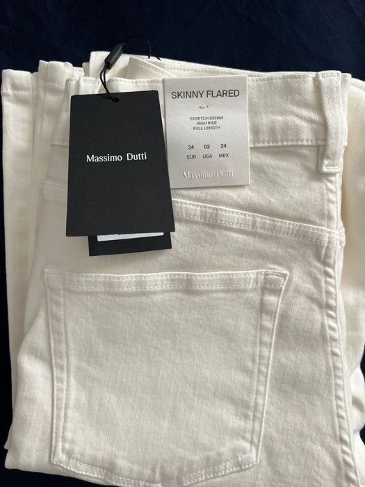 Джинси білі кльош висока посадка Massimo Dutti 34 розмір 5080/924