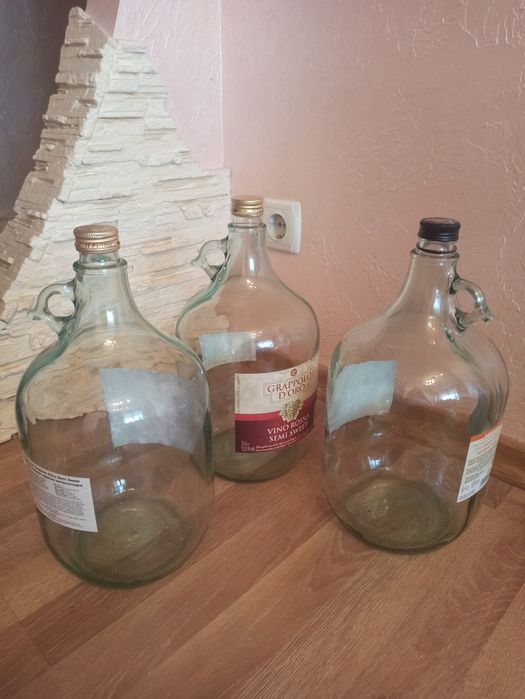 Бутиль скляний для вина, бутыль стекло 5 л