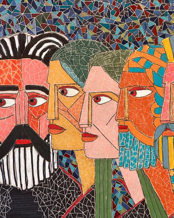 Obraz mozaikowy "Grupa" sztuka współczesna