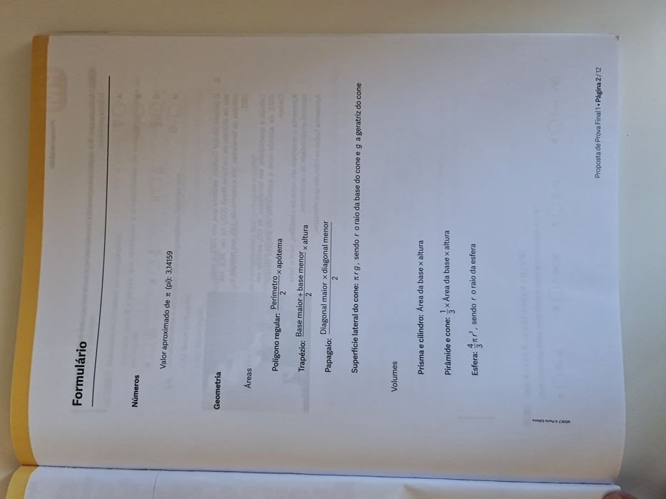 Caderno de Fichas/Provas-modelo MX 9 - Matemática 9° ano