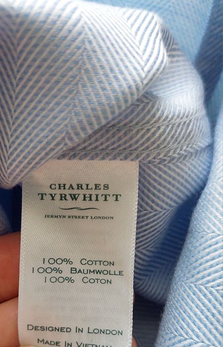 Koszula niebieska Charles Tyrwhitt r14, 5, 33 in