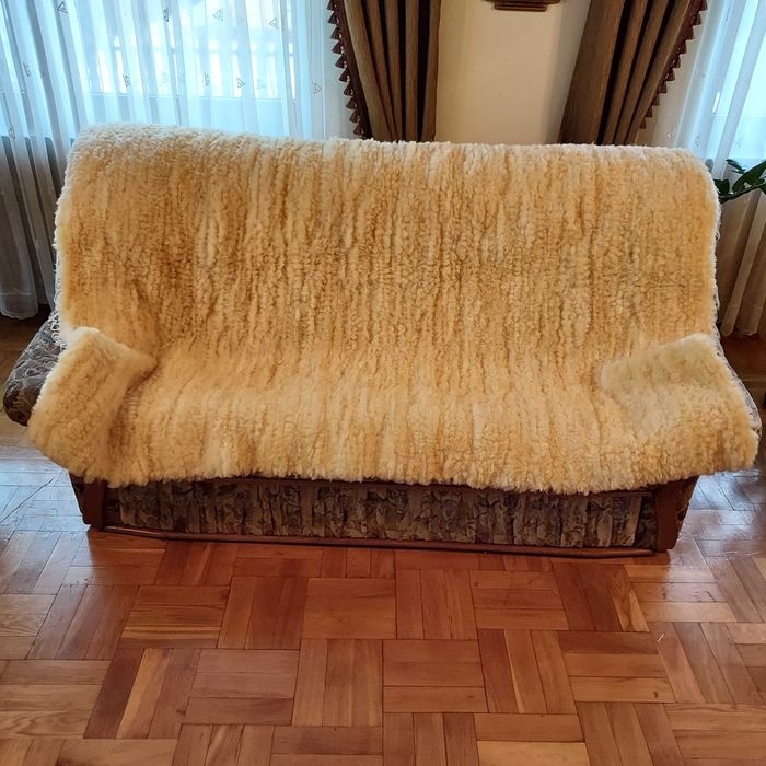 Ręcznie Tkany Dywan Narzuta Skóra Owcza Relugan Leczniczy HANDMADE