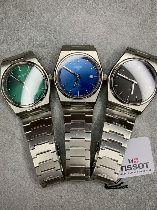 Чоловічий наручний годинник Tissot PRX. Мужские швейцарские часы Тисо
