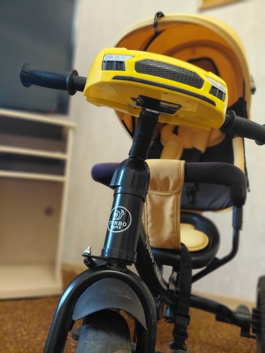 Дитячий триколісний велосипед Turbo Trike MT 1007 гумові колеса