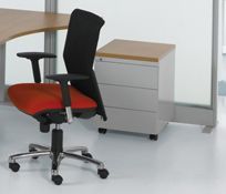 Bloco rodado 3 gavetas estrutura metálica e tampo madeira cores