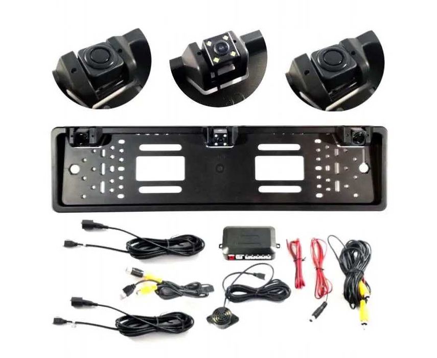 Номерна рамка з камерою заднього виду та парктроніками, авторамка