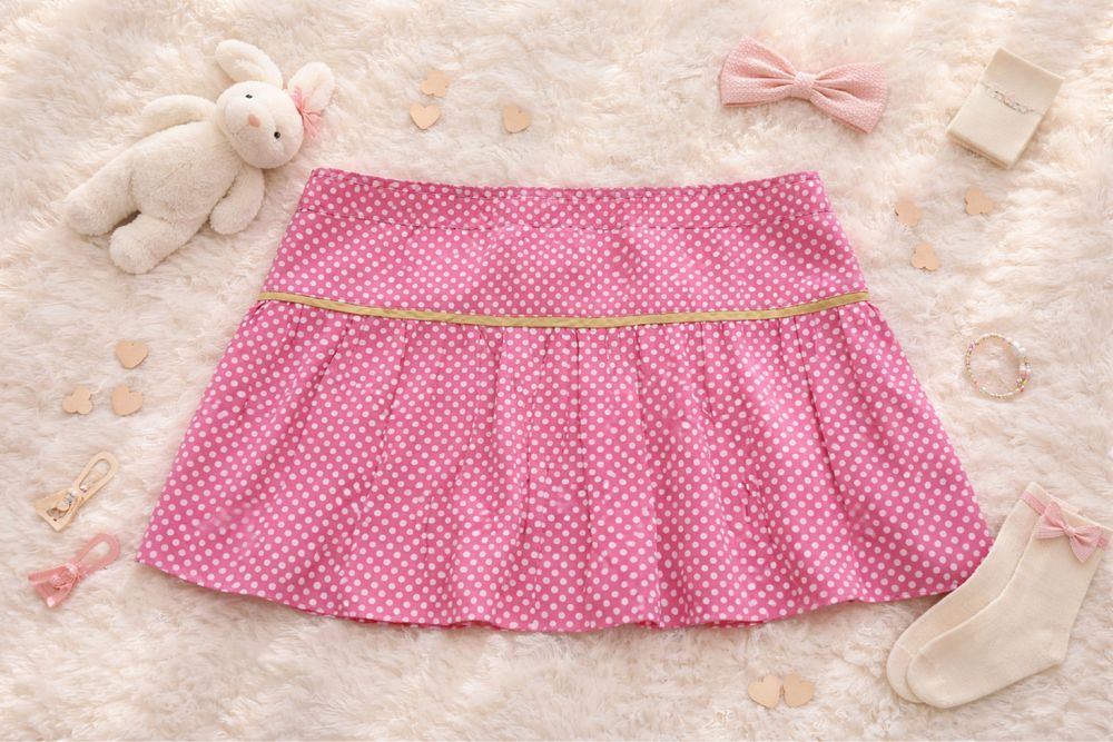 Różowa spódniczka w groszki 116 / EU 116 | EXIT | BDB
